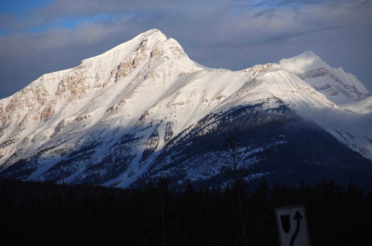 03 Mount Bosworth Morning From Trans Canada Highway At Lake Louise Near The Icefields Parkway